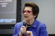 Billie Jean King at the 2023 Women's Sports Foundation Athlete Leadership Connection